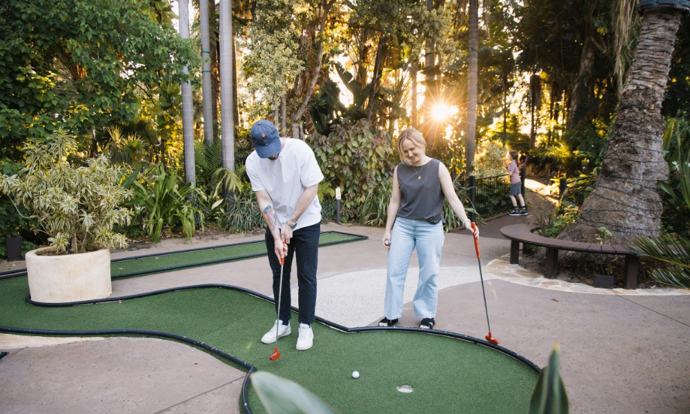 Mini golf and lunch at Wanneroo Botanic Gardens.