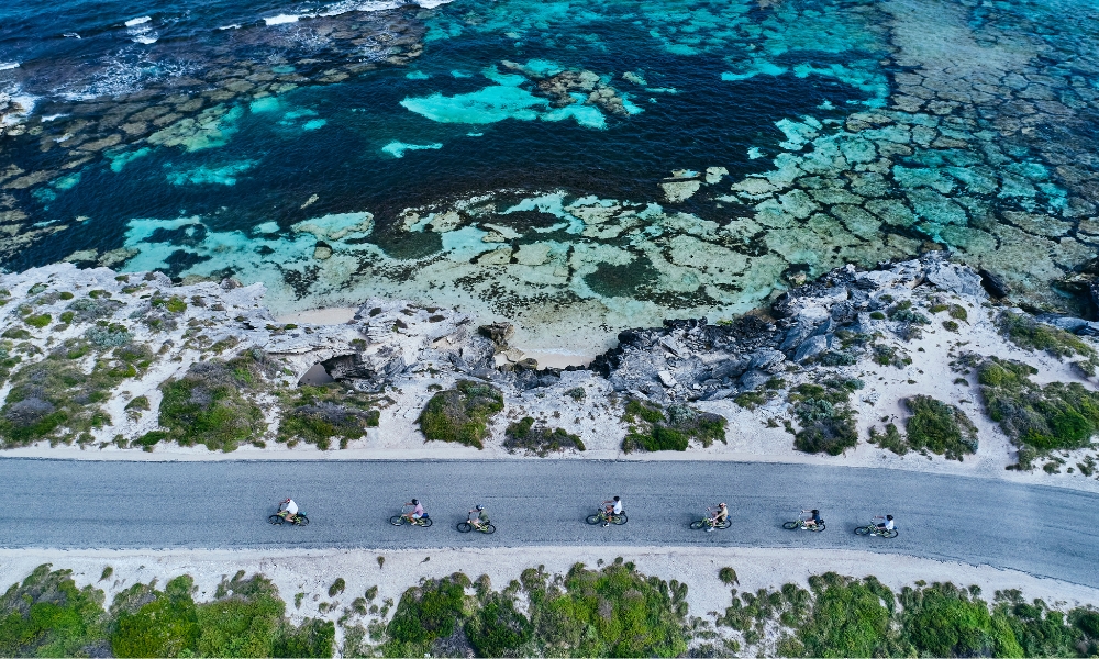 Riding around Rottnest Island