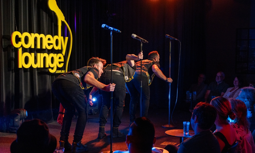 Make a Perth day trip pit stop at Comedy Lounge.