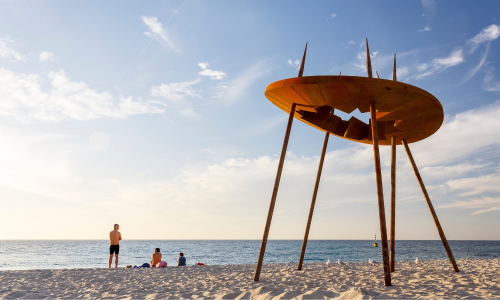 Celest by David Ball at Sculpture by the Sea, Cottesloe in 2019.