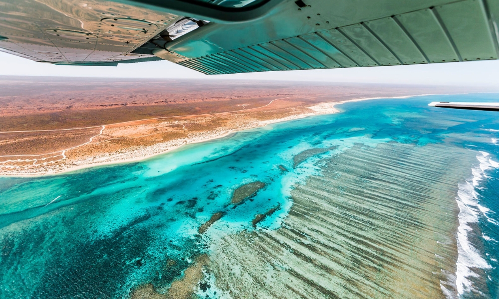 Scenic flight over Coral Bay