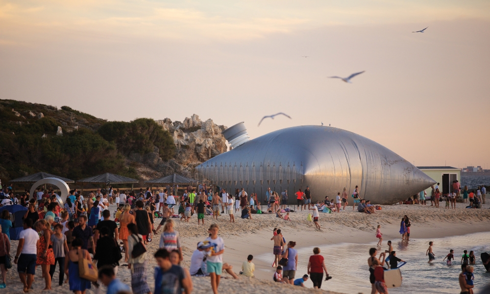 Bulk Carrier by Norton Flavel at Sculpture by the Sea, Cottesloe in 2014.