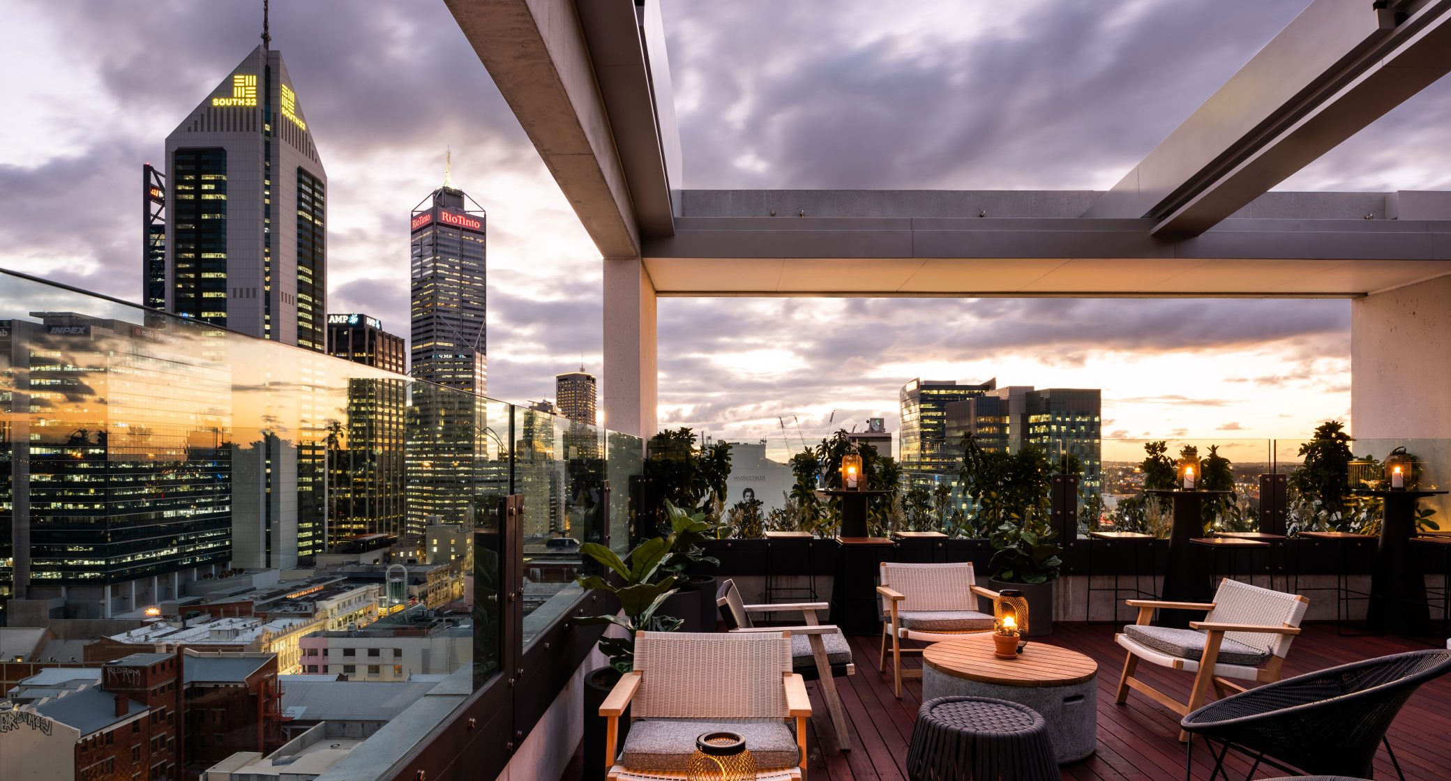 best rooftop bars in perth- rooftop at qt