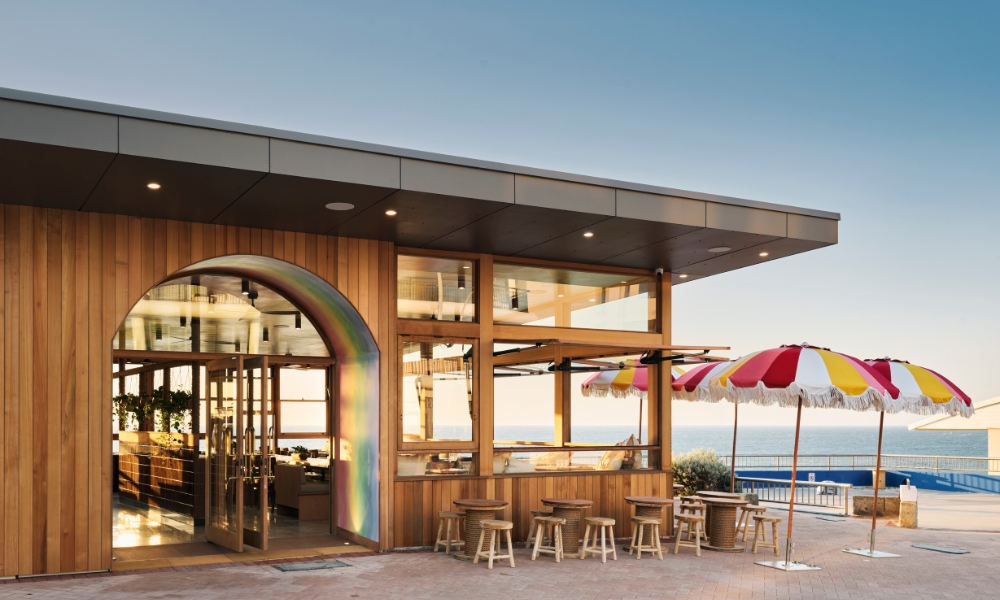 Enjoy a sunset drink at the brand-new Magic Apple Wholefoods.